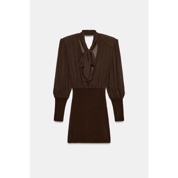 ZARA COMBINATION SHORT DRESS - Picture 4 of 6